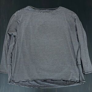 lululemon athletica Back in Action Black and White Striped Long Sleeve